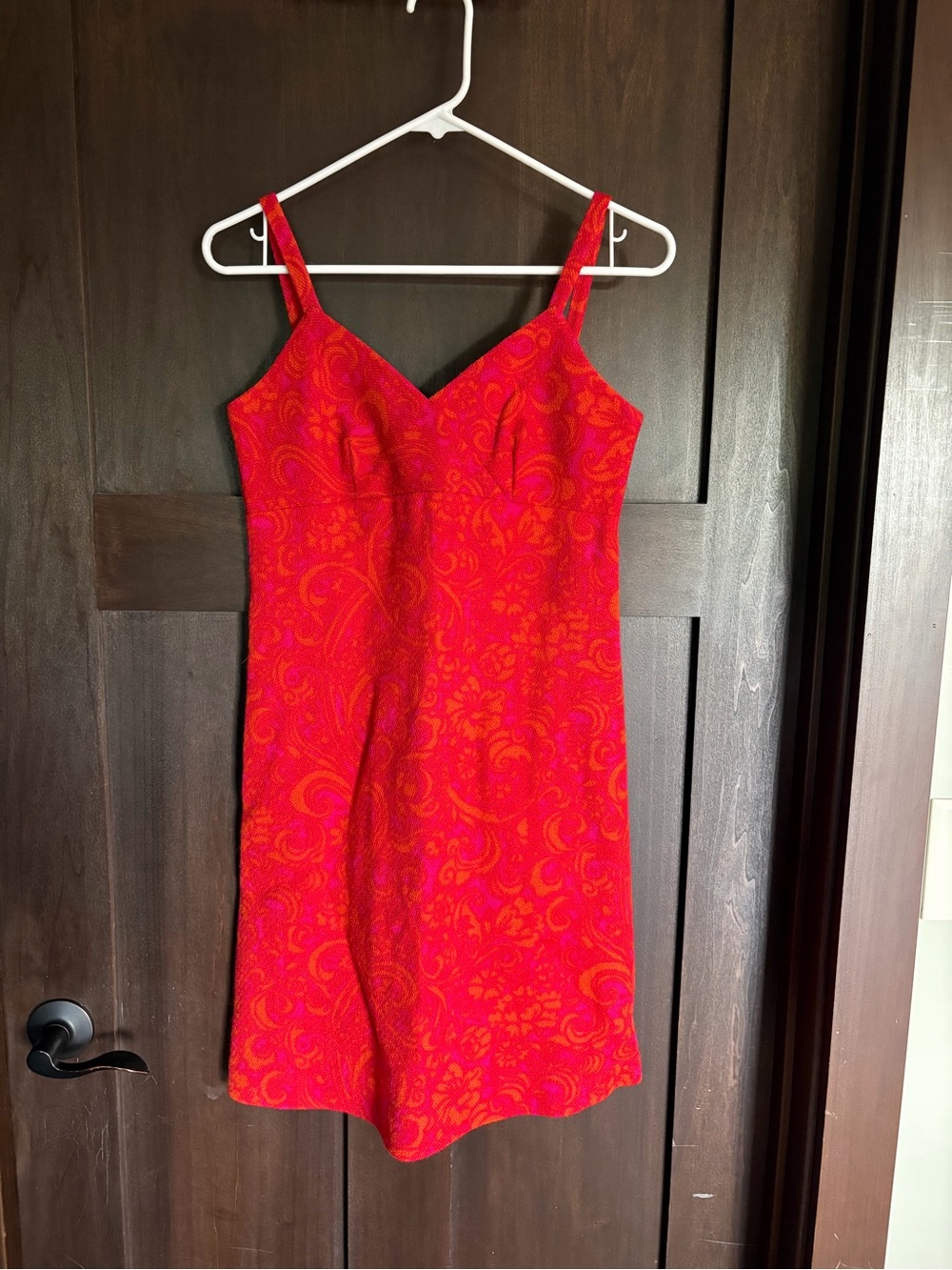Vintage Red Floral Dress